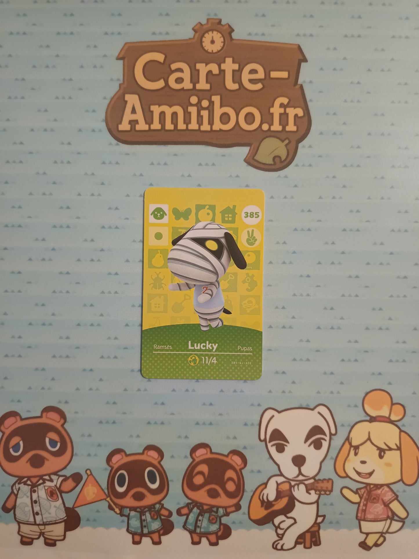Carte Amiibo Ramsès / Lucky / Pupas 385