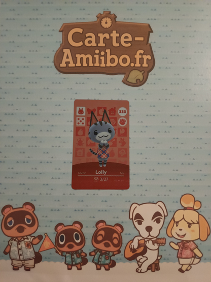 Carte Amiibo Linette Lolly Feli 333