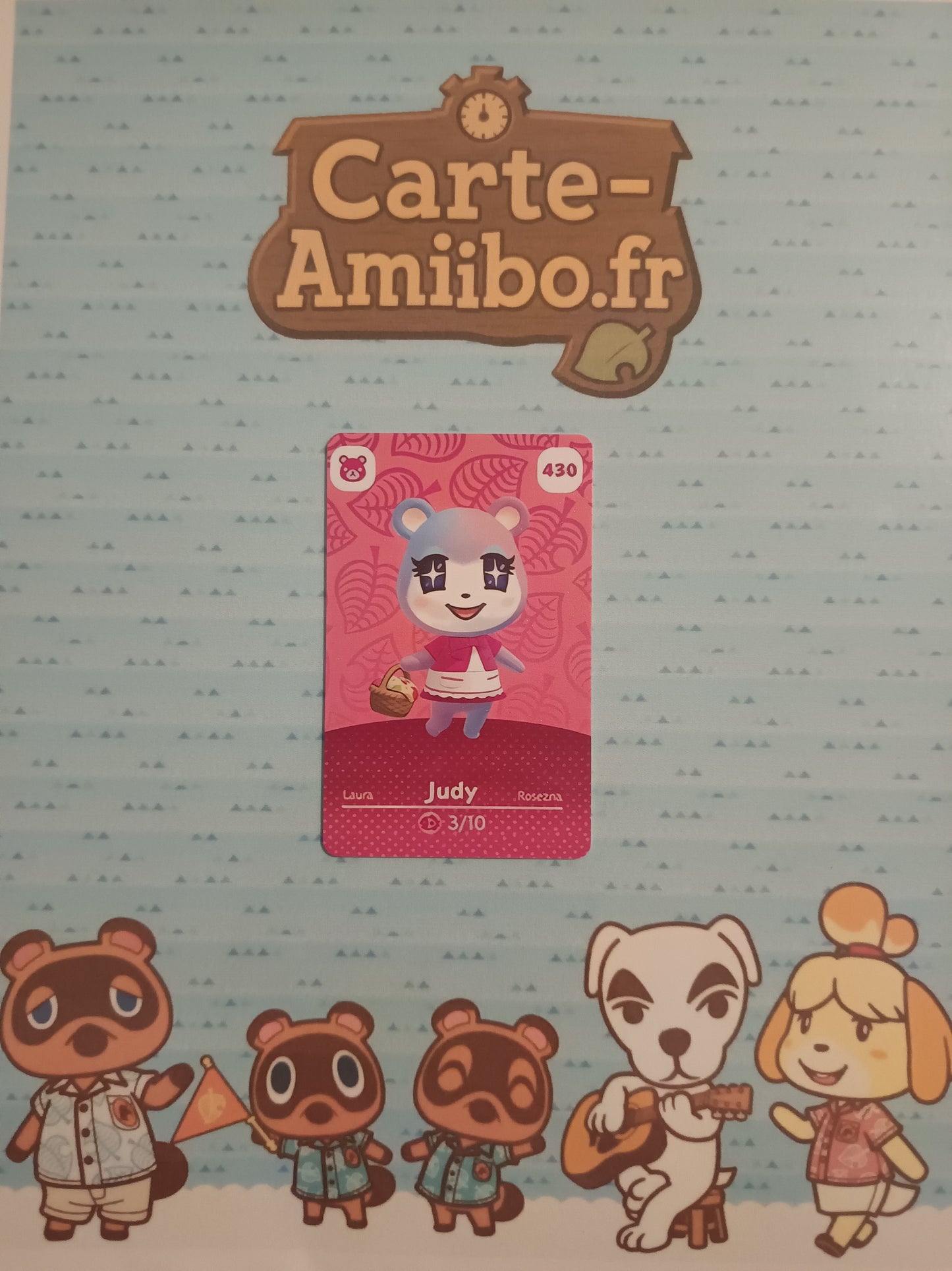 Carte Amiibo Laura / Judy / Rosezna 430