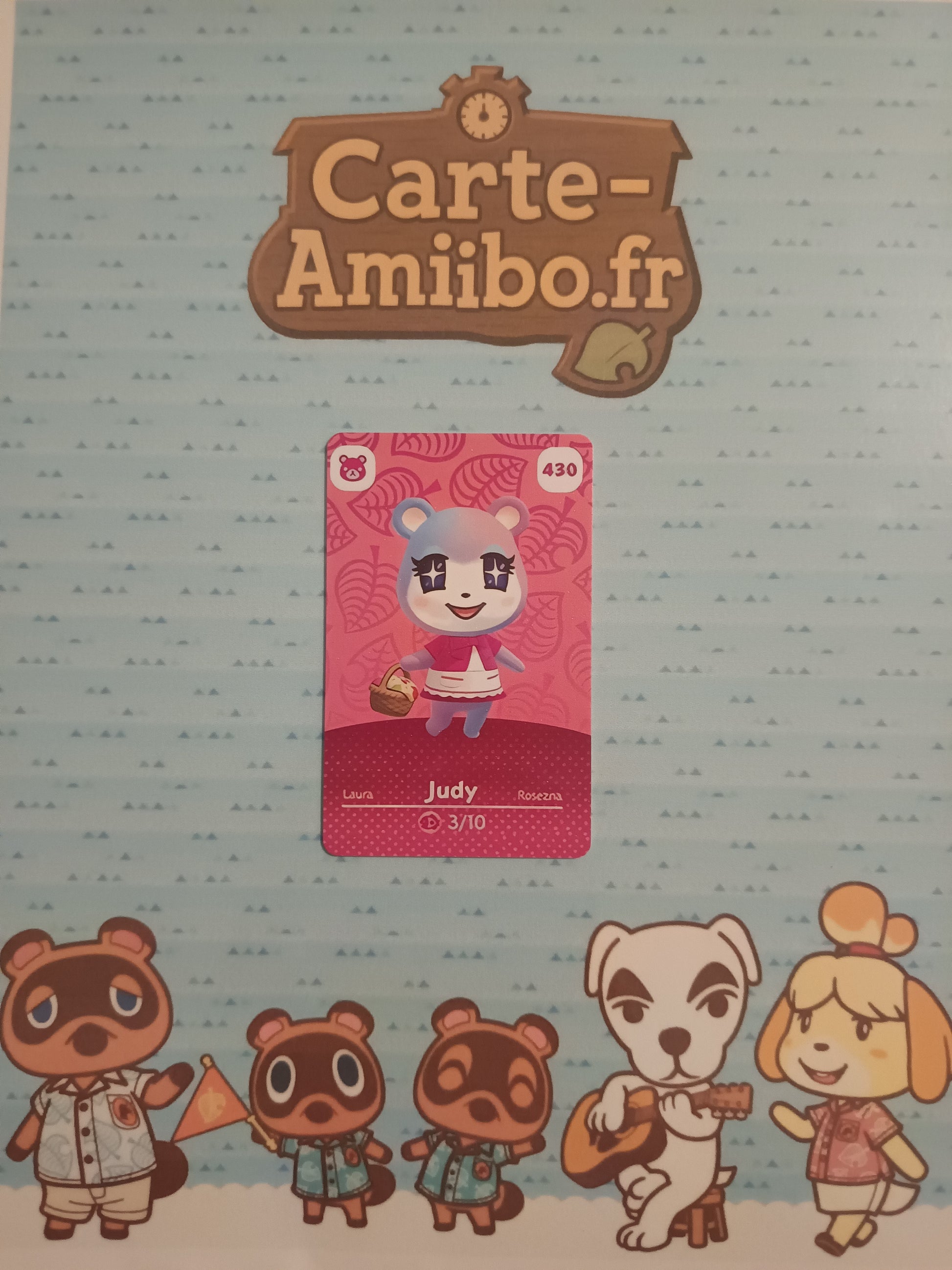 Carte Amiibo Laura / Judy / Rosezna 430