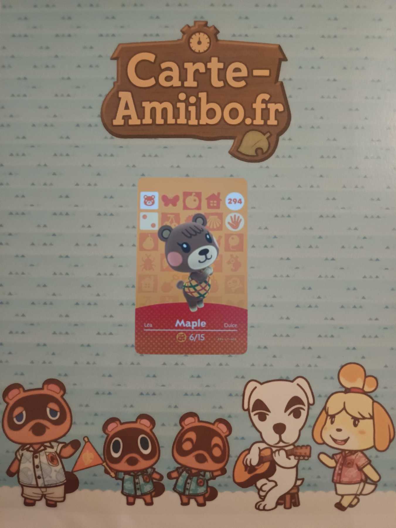 Carte Amiibo Maple