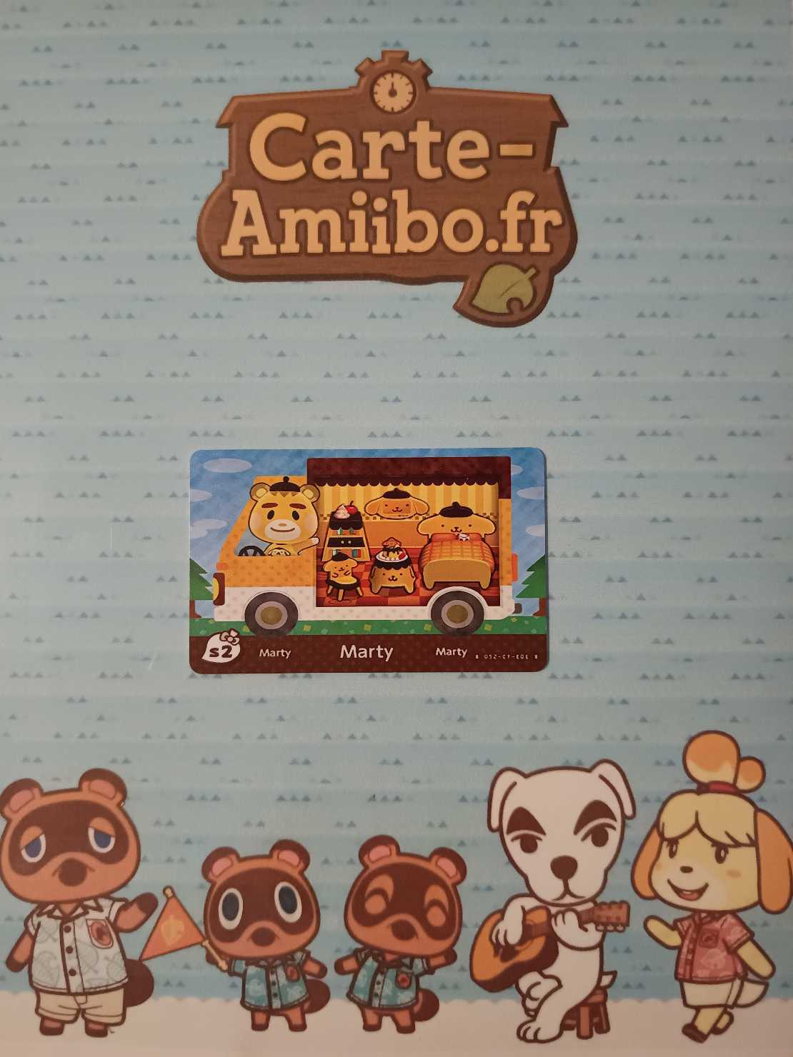 Carte Amiibo Marty S2 - Série Sanrio